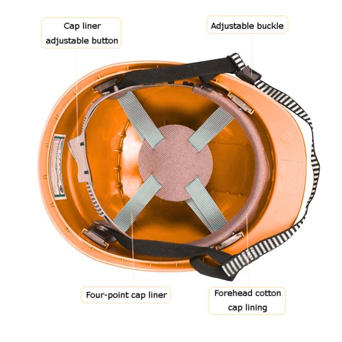 Safety Helmet With Ventilation Holes - Orange - Image 3