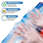 Safetysure Disposable Polythene Gloves – 100 Pcs | Food Safe, Hygienic, Lightweight & Comfortable Gloves for Cooking, Cleaning & Everyday Use - Image 3
