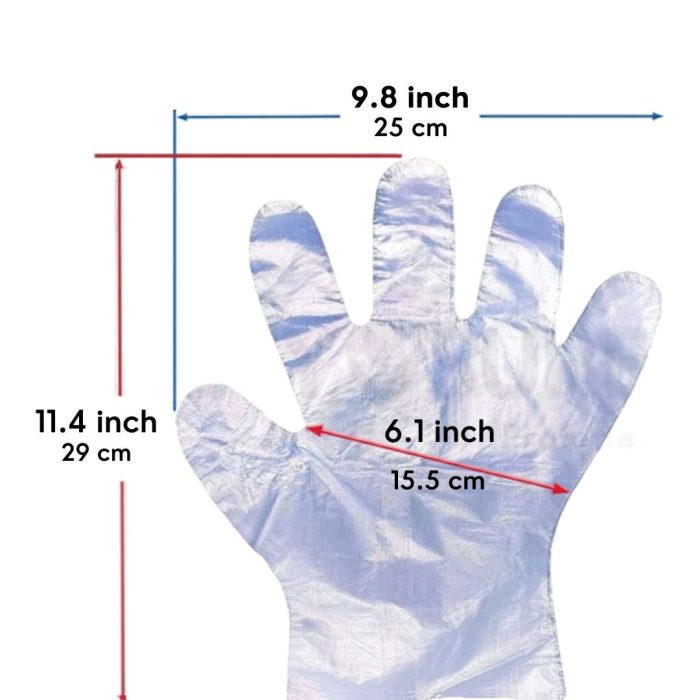Safetysure Disposable Polythene Gloves – 100 Pcs | Food Safe, Hygienic, Lightweight & Comfortable Gloves for Cooking, Cleaning & Everyday Use - Image 5