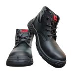 Black Hammer High Ankle Safety Shoe with Steel Toe | Industrial Safety Boots, Durable & Protective Work Footwear