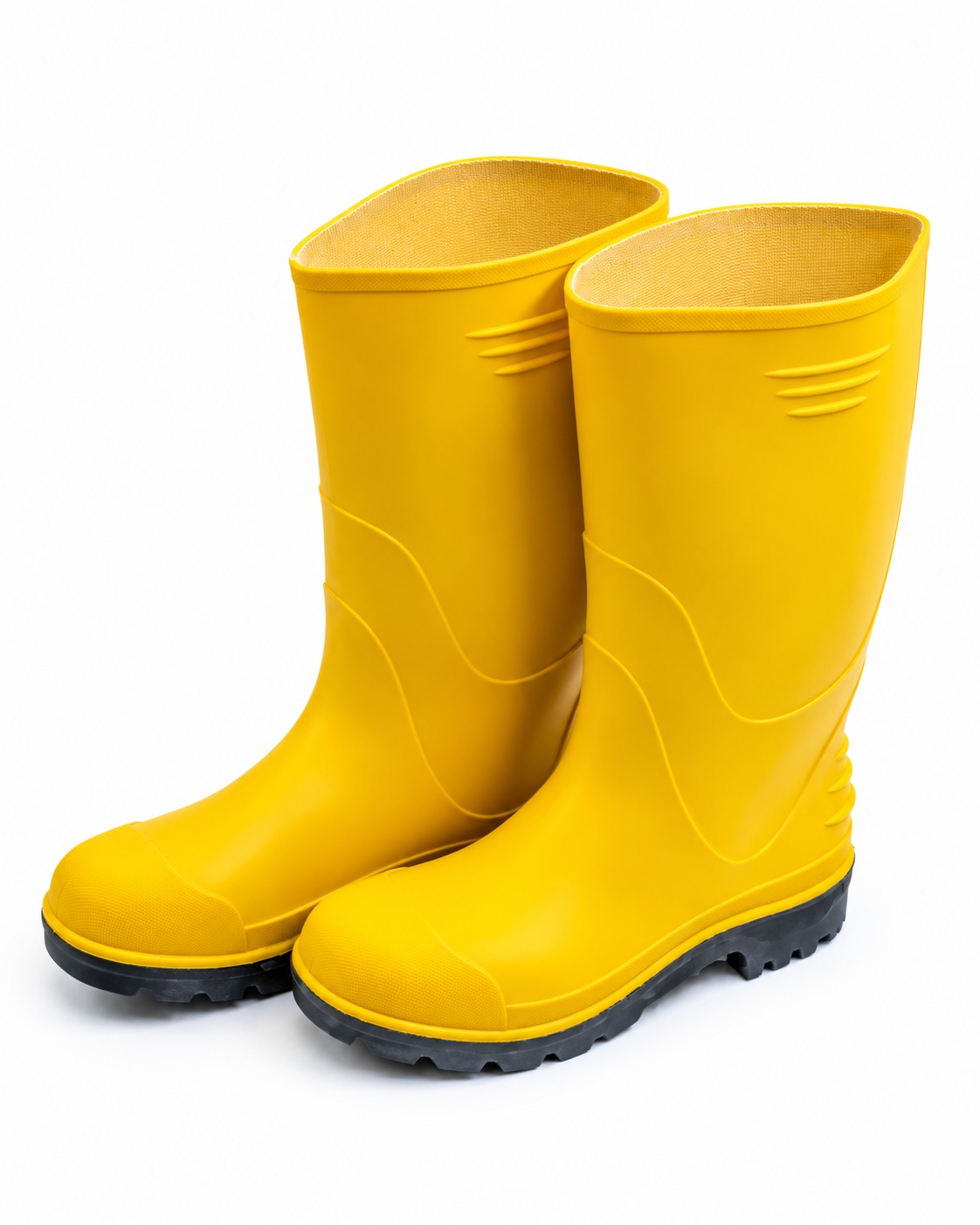 Yellow Gum Boot New Safety Gum Boots Pair - With Steel Toe - Yellow - Image 1