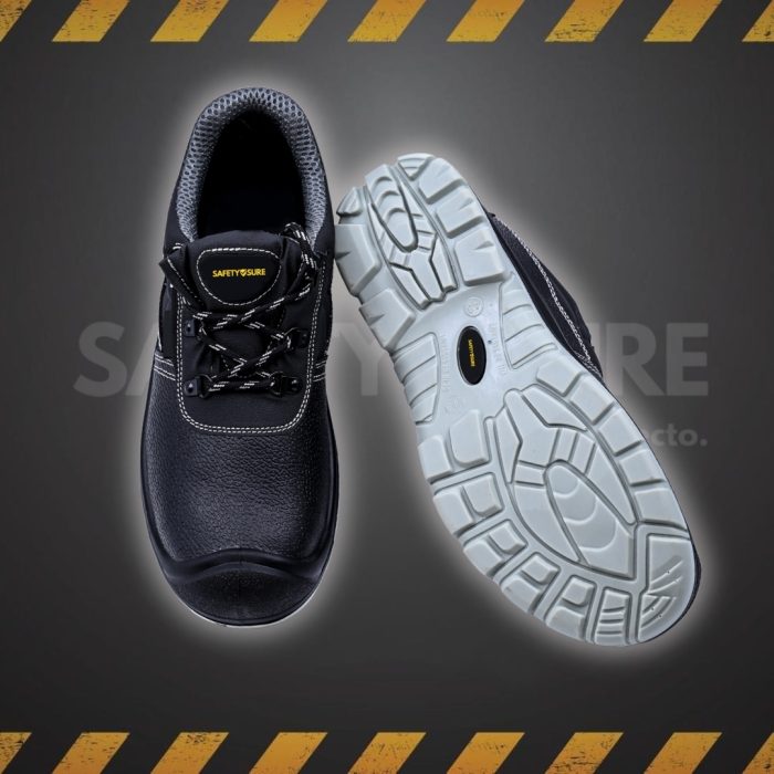 SafetySure CE Certified Leather Low Ankle S3 Grade Luminous Safety Shoe - Image 4