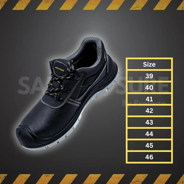 SafetySure CE Certified Leather Low Ankle S3 Grade Luminous Safety Shoe - Image 5