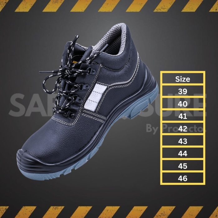 SafetySure CE Certified Leather High Ankle S3 Grade Luminous Safety Shoe - Image 5