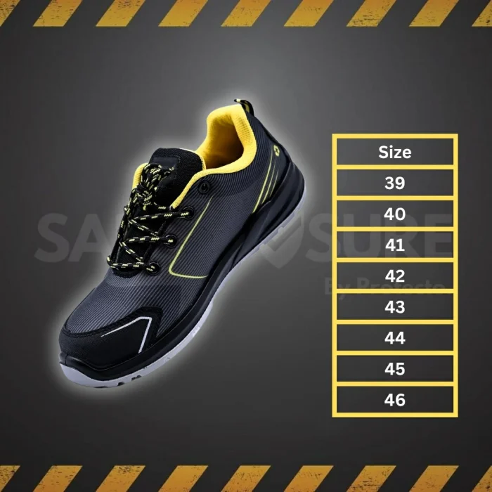 SafetySure CE Certified Canvas Low Ankle S3 Grade Luminous Safety Shoe - Image 5