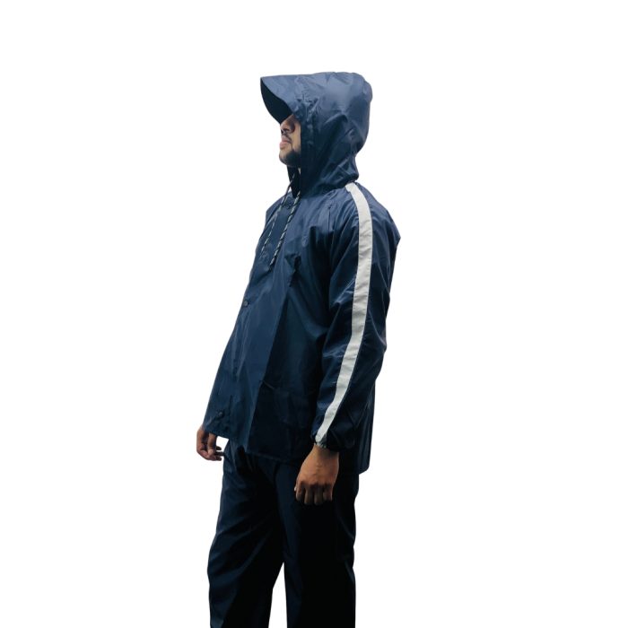 Imported Omega High quality Raincoat with Trouser Blue - Image 2