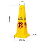 No Parking 4 Sides Trafic Cone - Image 3