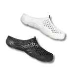 Kadam Half Shoe With Holes - Black/ White