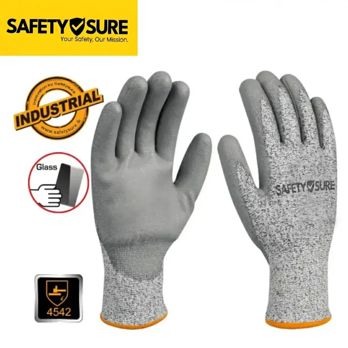 Safety Cut Resistant Glove Pair – Gray - Image 2