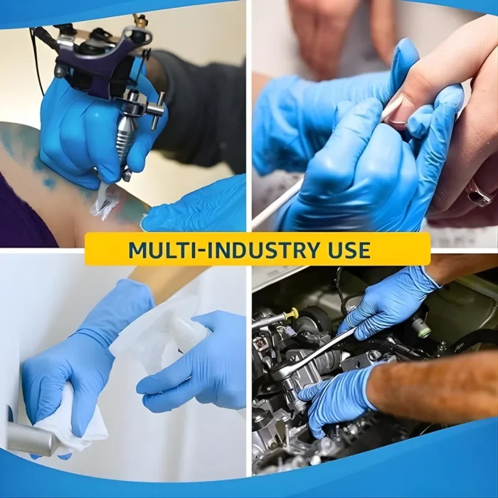 Touch Disposable Gloves - Blue - Nitrile -100 Pcs - Image 5