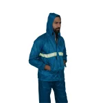 Rosendel High Quality Raincoat Kit With Luminous Green Line - Light Blue - Image 2