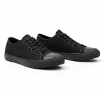 Black Canvas Shoes With Laces