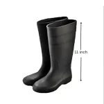 Short Gum Boots Pair Without Steel Toe - Black
