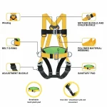 SafetySure Full Body Harness - Double Hook With Spring (With Back Support)