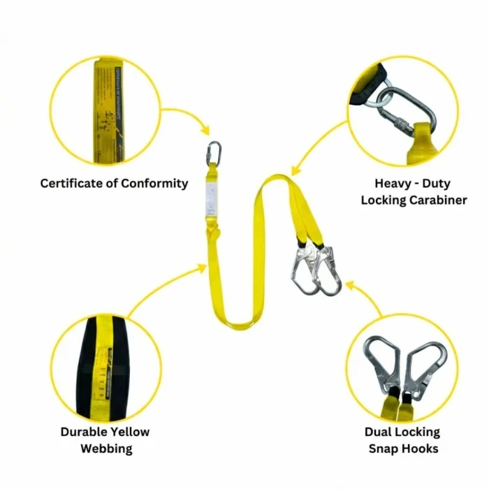 SafetySure Full Body Harness - Double Hook With Spring (With Back Support) - Image 3
