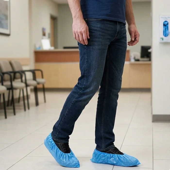 Non-Woven Shoe Cover - Blue - Image 2