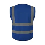 Safety Sure Safety Jacket With Double Pocket - Luminous Blue - Free Size - Image 2