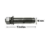 Stainless Steel Anchor Bolt 16mm x 4 Inches Length - Image 3