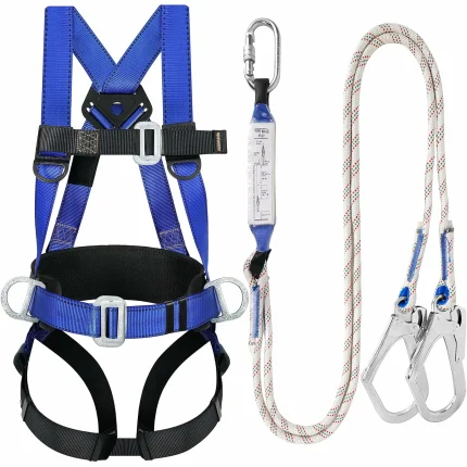 CE Certified Full Body Harness - Double Hook With Spring and Back Support