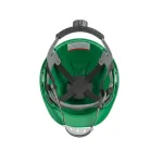 Vaultex Green Safety Helmet with Ventilation Holes