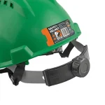 Vaultex Green Safety Helmet with Ventilation Holes