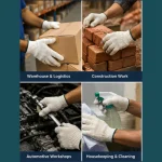 Knitted Cotton Gloves - Mid Quality