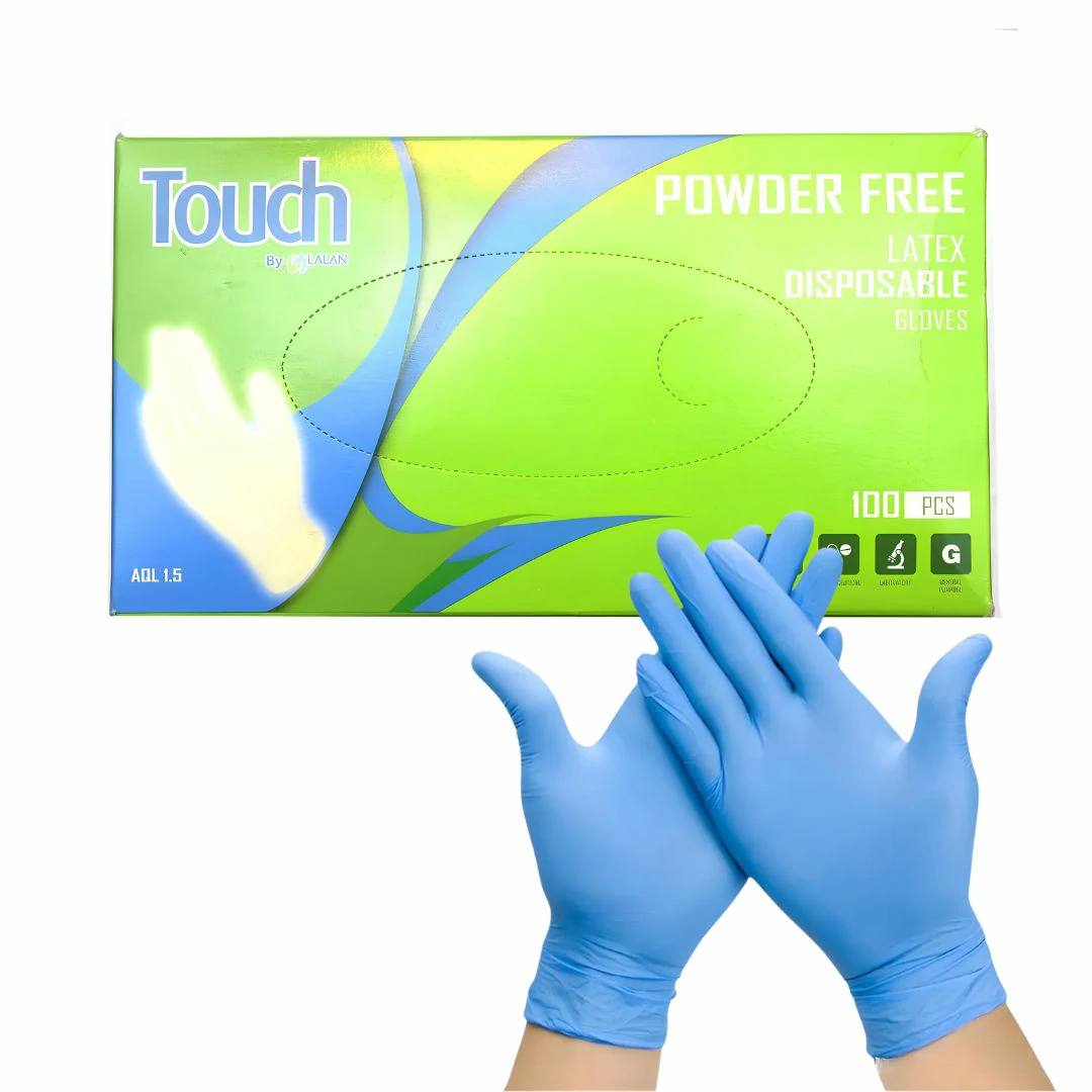 ss web upload (24) Touch Disposable Powder Free Polymer Gloves Blue