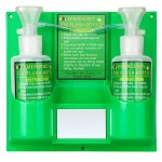 Emergency  Two Eye Wash Flush Bottles With Holder