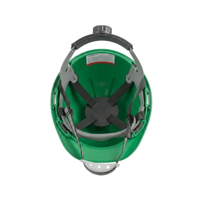 Vaultex Green Safety Helmet with Ventilation Holes