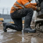 Safety Gum Boots Pair - With Steel Toe - Black - Image 4