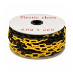 Plastic Chain Roll Black Yellow