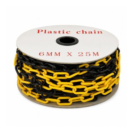 Plastic Chain Roll Black Yellow