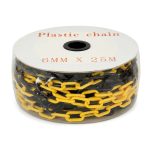 Plastic Chain Roll Black Yellow