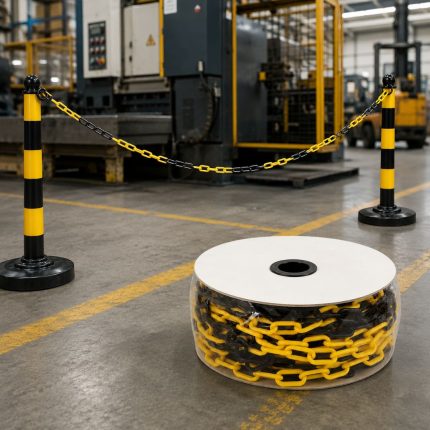Plastic Chain Roll Black Yellow