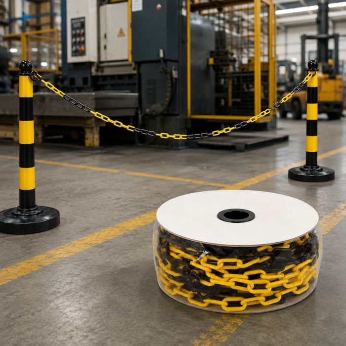 Plastic Chain Roll Black Yellow