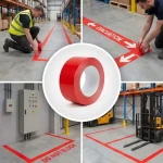 Red Floor Marking Tape 25M